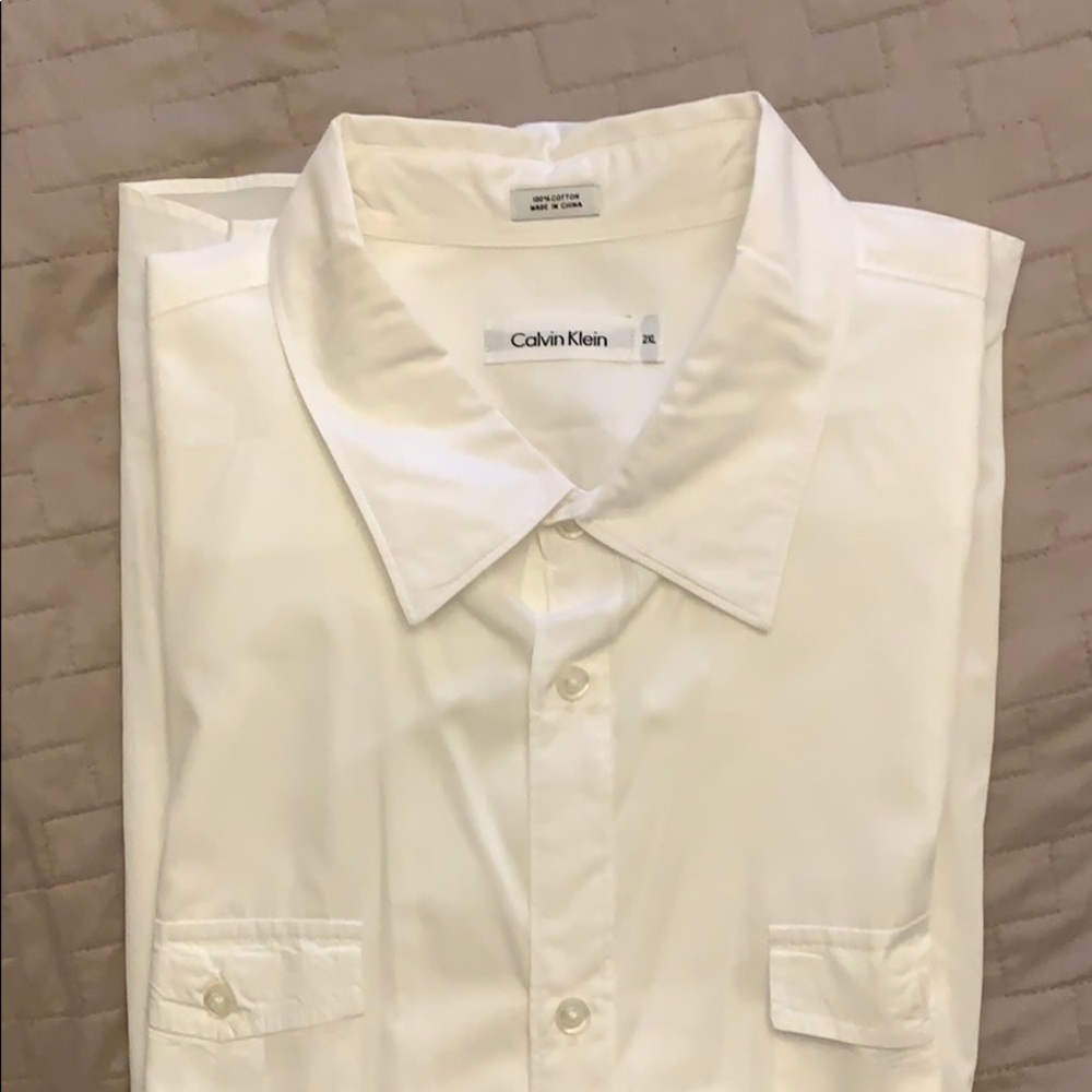White Calvin Klein dress shirt